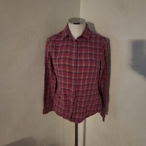 Columbia Sportswear Company Women's Plaid Long‎ Sleeve Button Up Shirt Size S